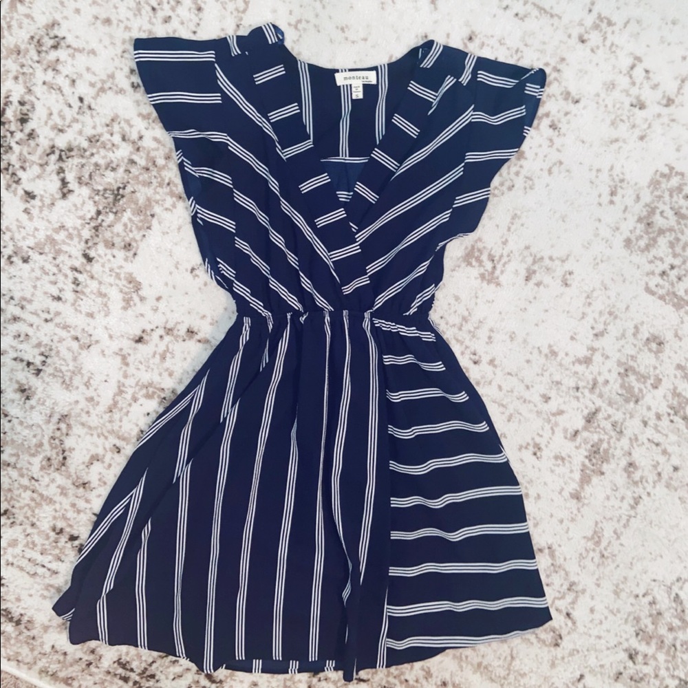 Striped Chiffon Dress